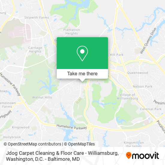 Jdog Carpet Cleaning & Floor Care - Williamsburg map