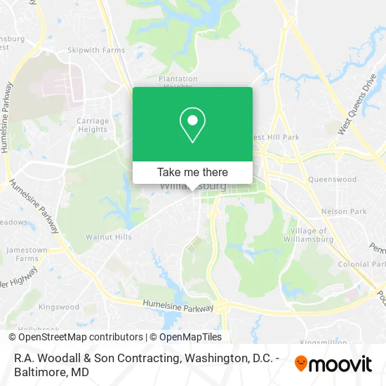 R.A. Woodall & Son Contracting map