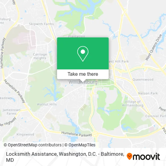 Locksmith Assistance map