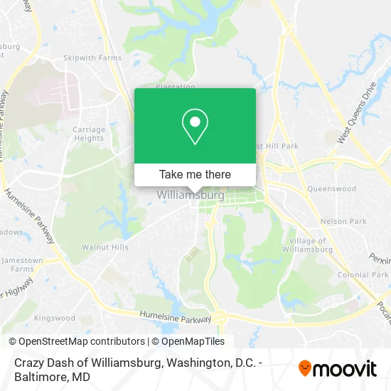 Mapa de Crazy Dash of Williamsburg