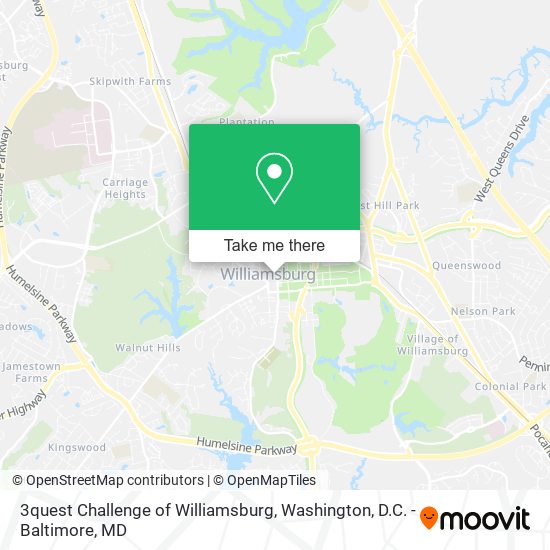 Mapa de 3quest Challenge of Williamsburg