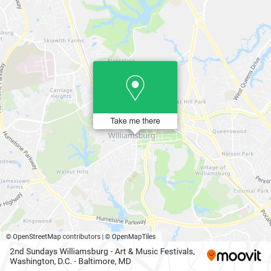 2nd Sundays Williamsburg - Art & Music Festivals map