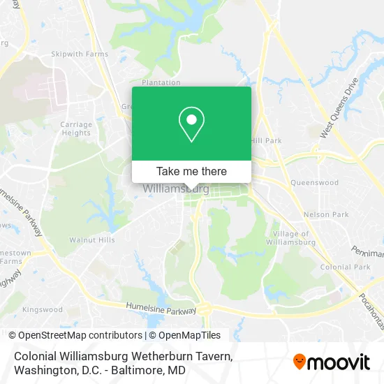 Colonial Williamsburg Wetherburn Tavern map