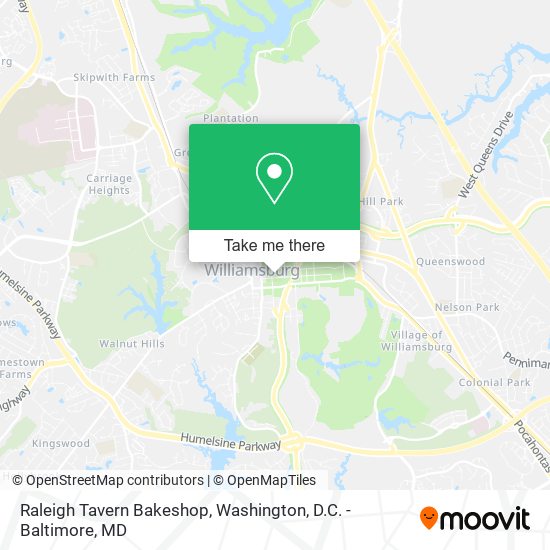 Raleigh Tavern Bakeshop map
