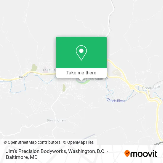Jim's Precision Bodyworks map