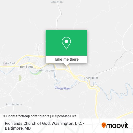 Richlands Church of God map
