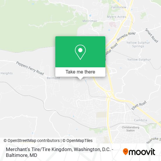 Merchant's Tire/Tire Kingdom map