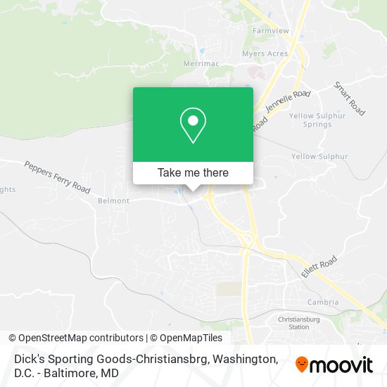 Mapa de Dick's Sporting Goods-Christiansbrg