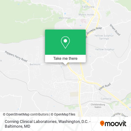 Corning Clinical Laboratories map