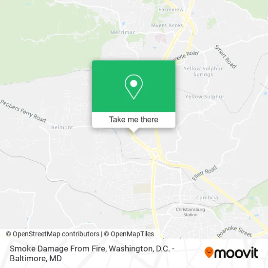 Smoke Damage From Fire map