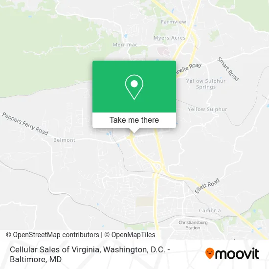 Cellular Sales of Virginia map