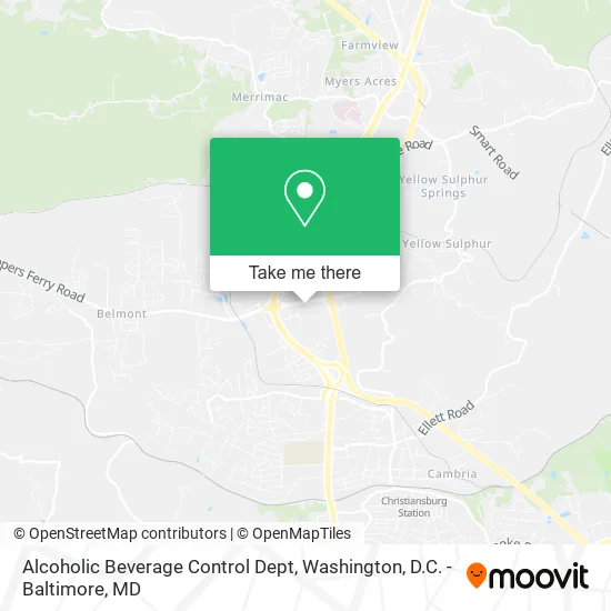Alcoholic Beverage Control Dept map