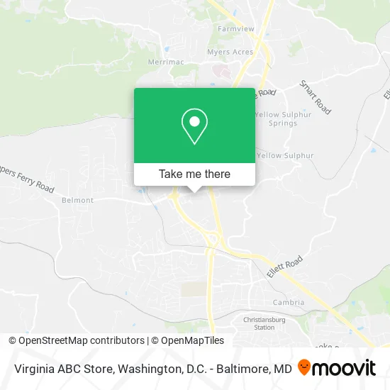 Virginia ABC Store map