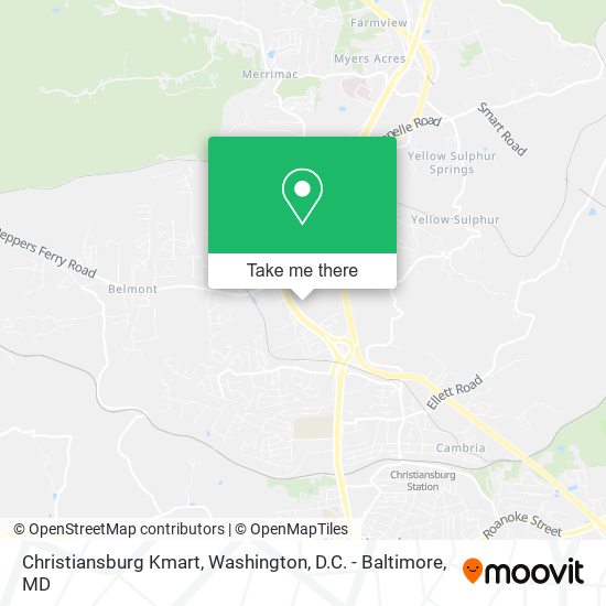Mapa de Christiansburg Kmart