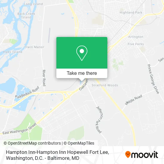 Hampton Inn-Hampton Inn Hopewell Fort Lee map