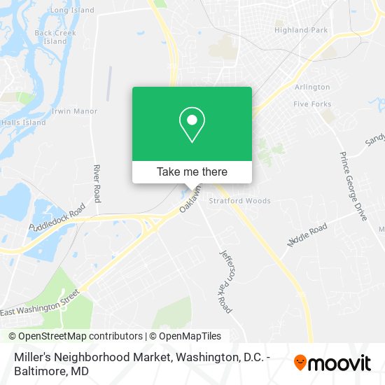 Miller's Neighborhood Market map