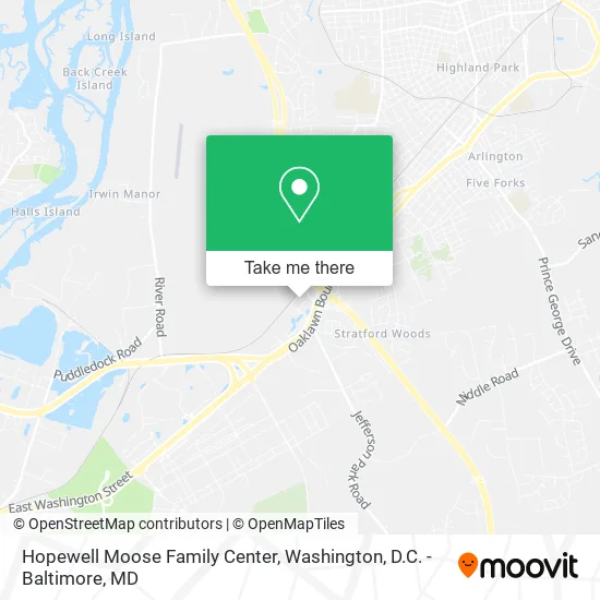 Mapa de Hopewell Moose Family Center