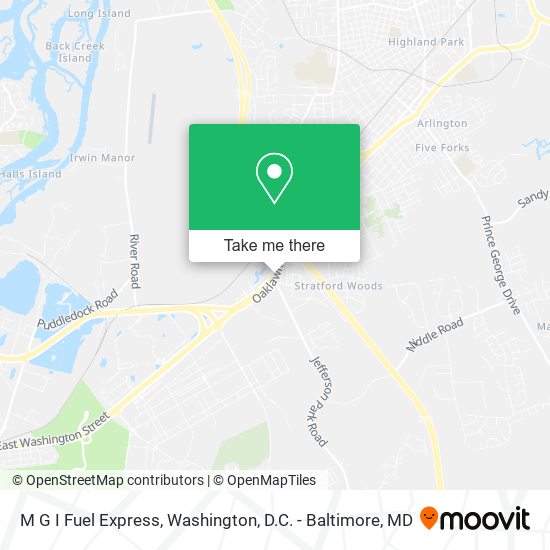 M G I Fuel Express map