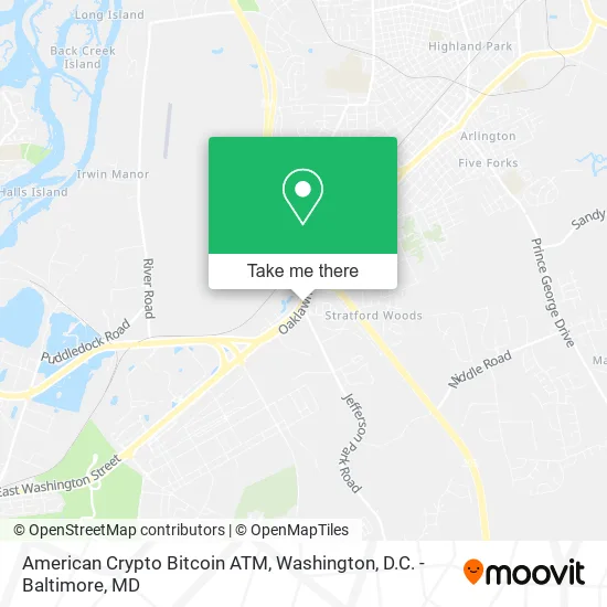 Mapa de American Crypto Bitcoin ATM
