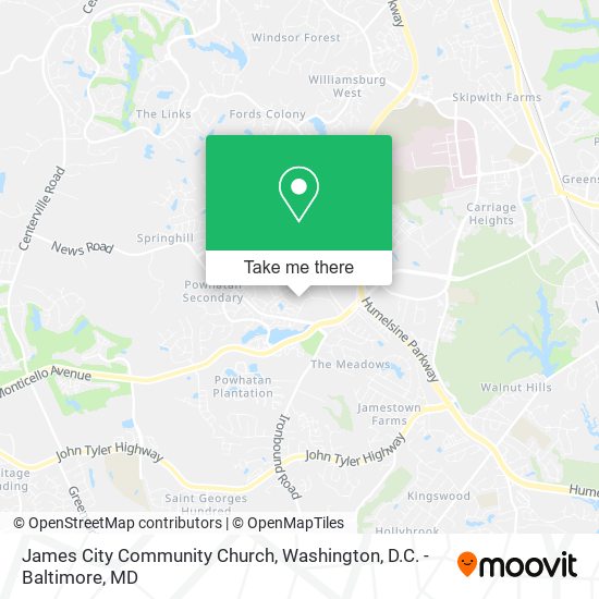 James City Community Church map