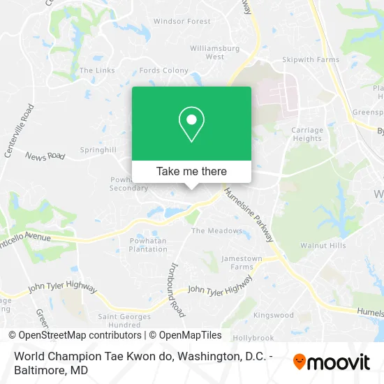 World Champion Tae Kwon do map