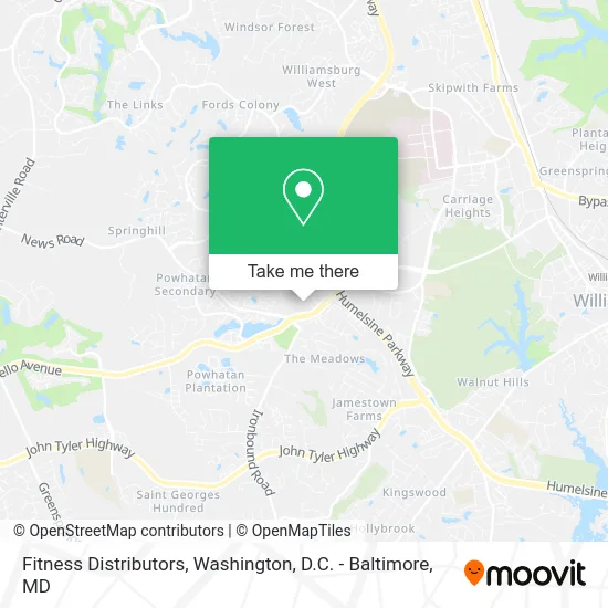 Fitness Distributors map