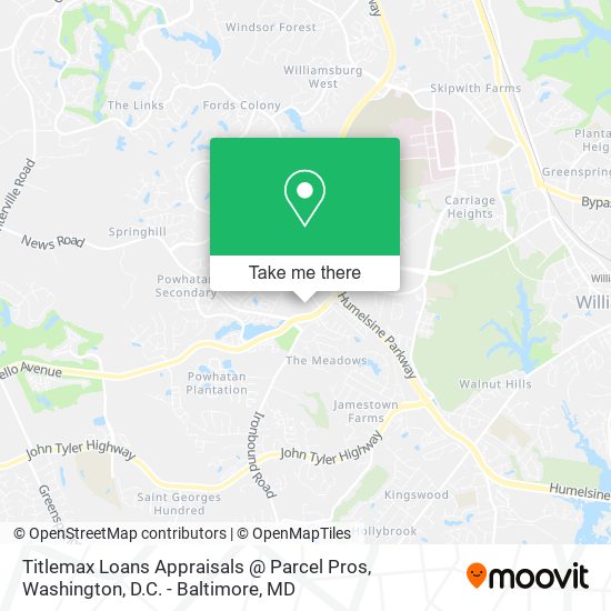 Titlemax Loans Appraisals @ Parcel Pros map