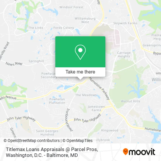 Mapa de Titlemax Loans Appraisals @ Parcel Pros