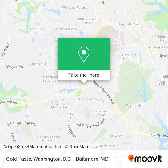 Gold Taste map