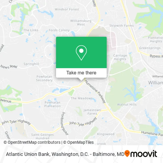 Atlantic Union Bank map