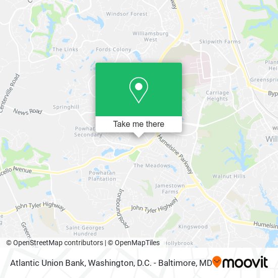 Atlantic Union Bank map