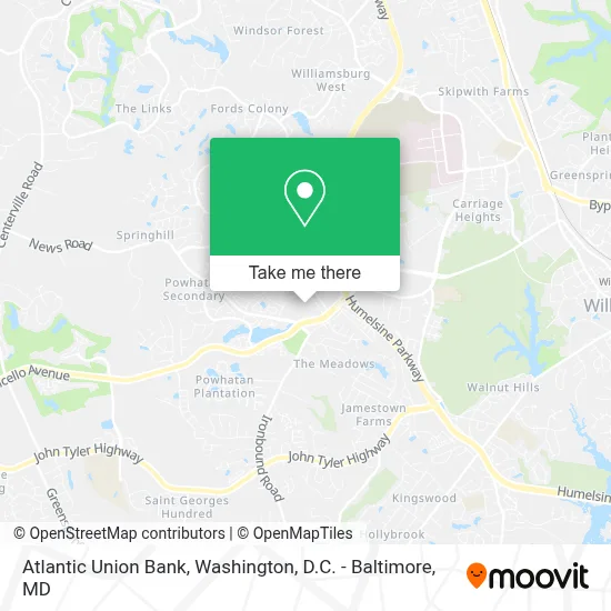 Atlantic Union Bank map