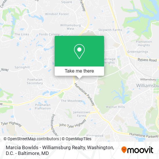 Marcia Bowlds - Williamsburg Realty map