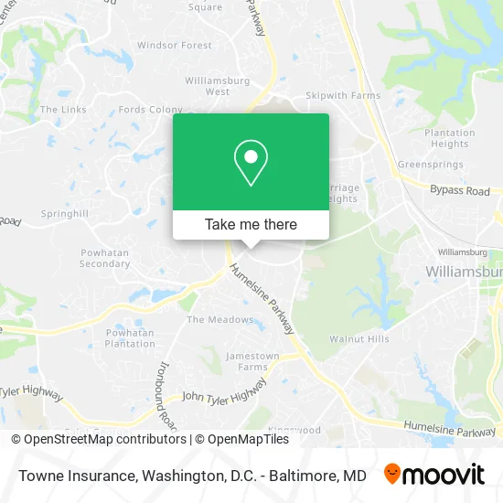 Towne Insurance map