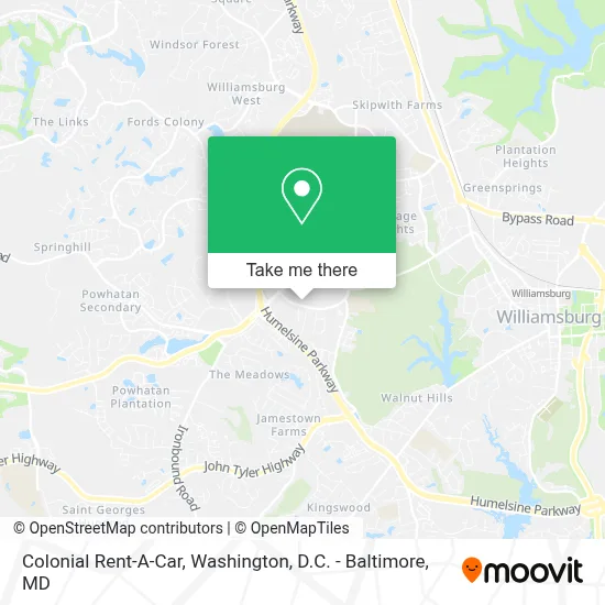 Colonial Rent-A-Car map