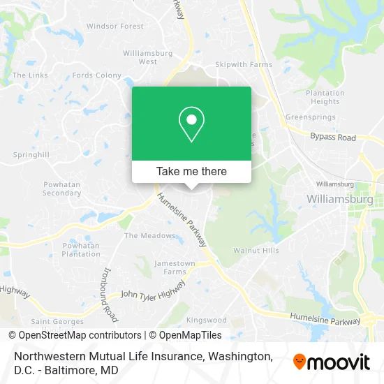 Northwestern Mutual Life Insurance map