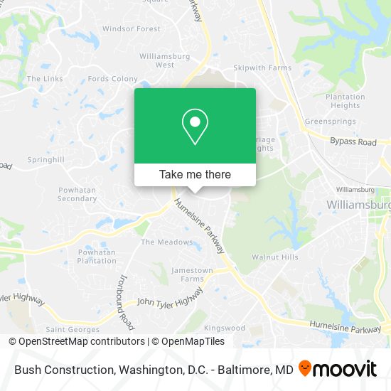 Bush Construction map