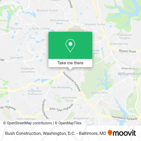 Bush Construction map
