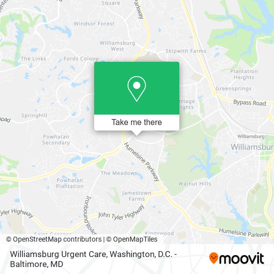 Mapa de Williamsburg Urgent Care