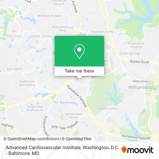 Advanced Cardiovascular Institute map