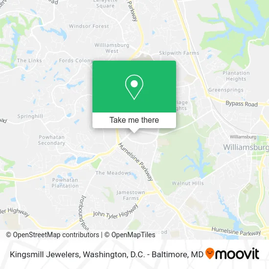 Kingsmill Jewelers map