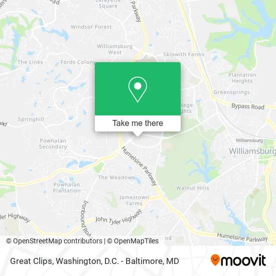 Great Clips map