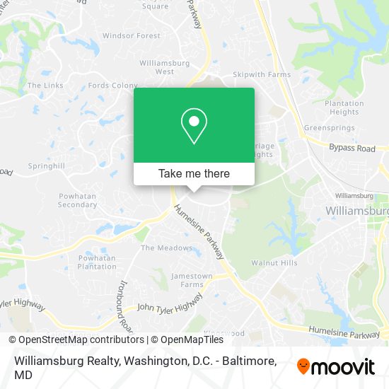 Williamsburg Realty map