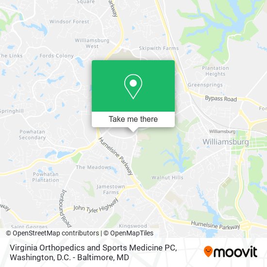 Mapa de Virginia Orthopedics and Sports Medicine PC