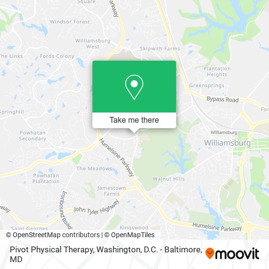 Pivot Physical Therapy map