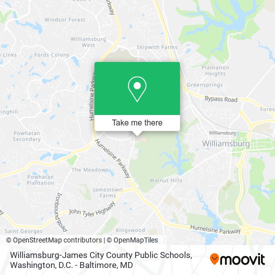 Williamsburg-James City County Public Schools map
