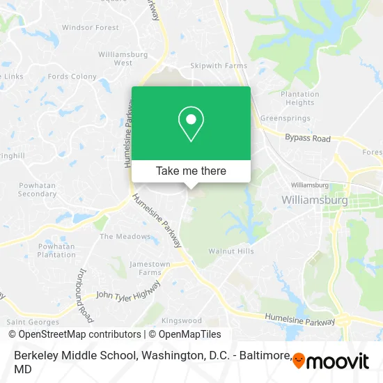 Berkeley Middle School map