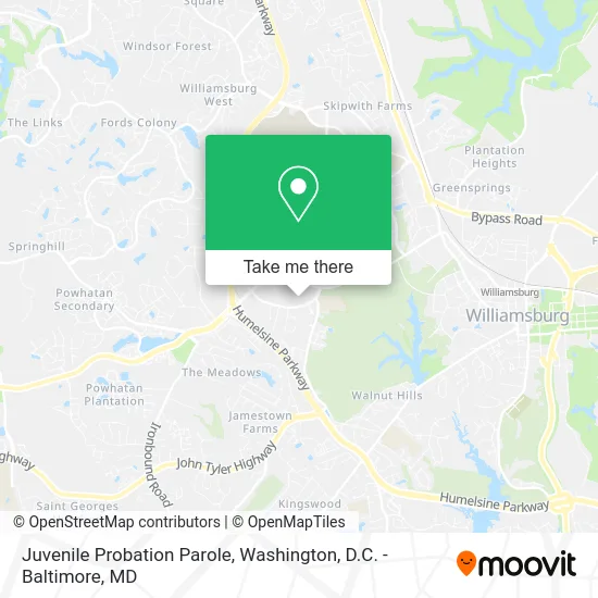 Juvenile Probation Parole map