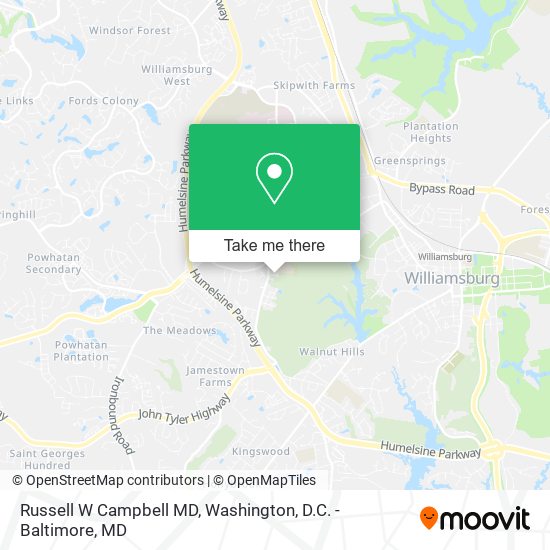 Russell W Campbell MD map