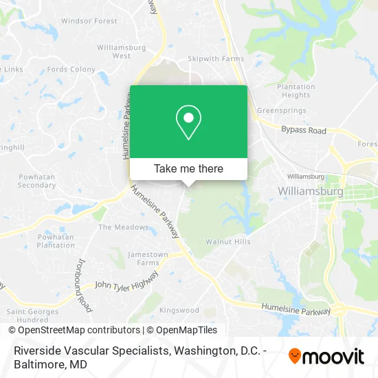 Riverside Vascular Specialists map